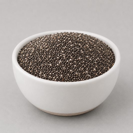 Ramjeevan chia seeds in royal blue pouch