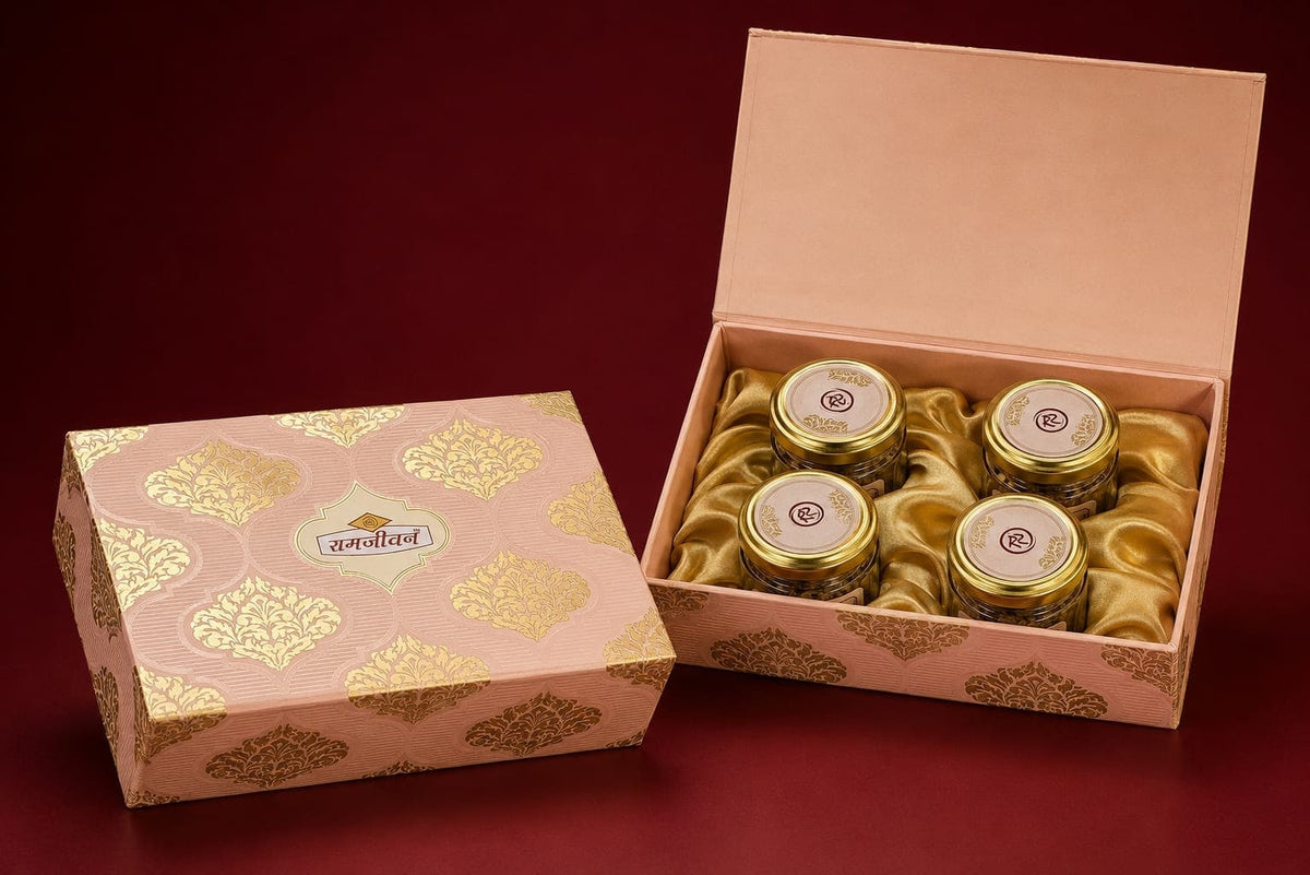 Pink Mughal Dry Fruit Gift Box (400g)